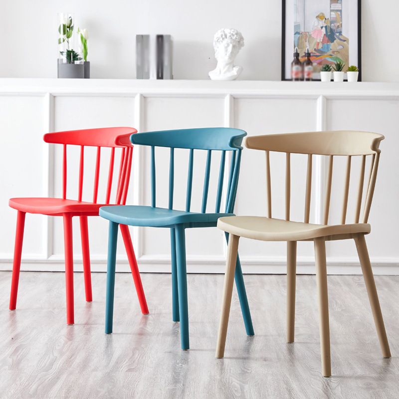 Scandinavian Plastic Dining Kitchen Room Chair Windsor Back Side Chair Clearhalo ' kitchen&dining_furn' 'Dining Chairs' 'Dining Tables & Seating' 'dining_chair' 'furn' 'furn_dining_chair' 'Furniture' 'furniture_dining_chair' 'Kitchen & Dining Furniture' 'kitchen' 1200x1200_1bf85e99-315b-451a-a2c3-c4b00fd2def2