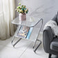 23.62" Tall Contemporary Style Side End Table Abstract Sofa Side Accent Table