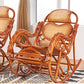 Chaise à bascule traditionnelle rattan couleur solide intégrée accoudoir intérieur chaise à bascule intérieure