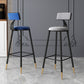 Tabouret de bar de style contemporain Tabouret de bar rond à dossier bas avec pieds en métal