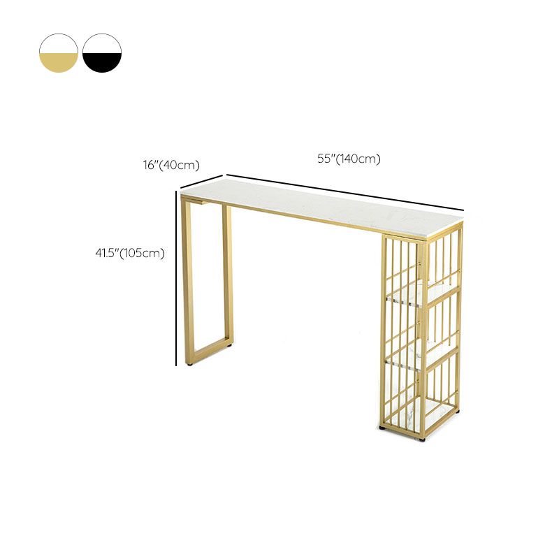 Industrial Bar Table Set 1/3 Pieces Faux Marble Rectangle Table and Stool Set