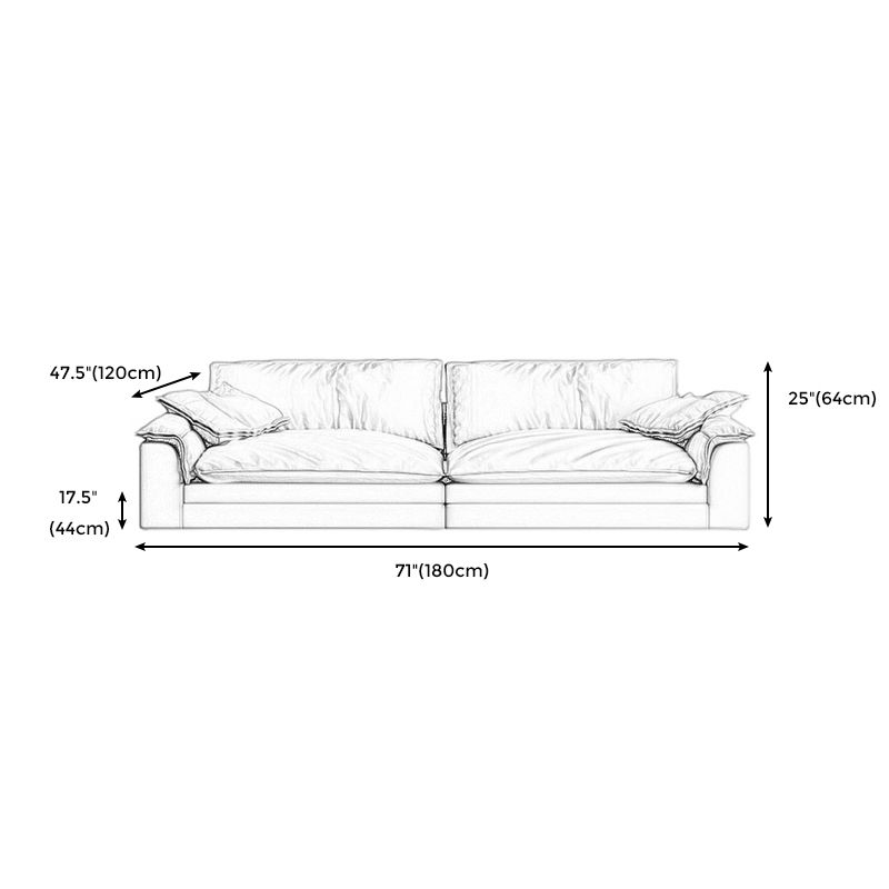 Grey Contemporary Faux Leather Pillow Top Arm Sofa with Loose Back for Living Room Clearhalo 'furn' 'furn_sofas' 'Furniture' 'furniture_sofas' 'kitchen' 'kitchen_sofas' 'Living Room Furniture' 'Sofa' 'sofas' 1200x1200_1bfcd458-4248-437e-9069-044b911a97ee
