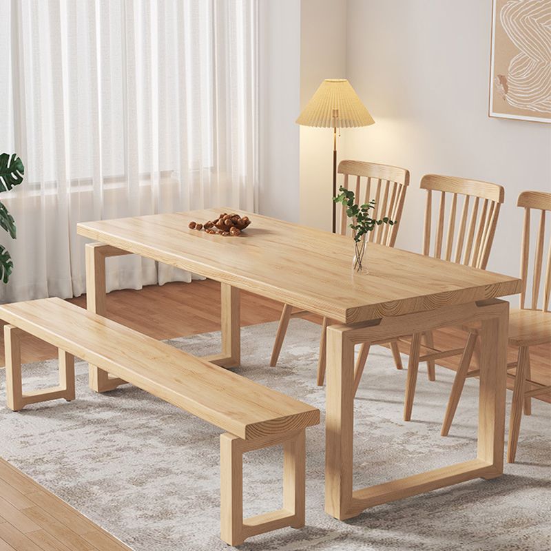 Tavolo da pranzo stile semplicità Tavolo da pranzo rettangolare in legno massello per la casa