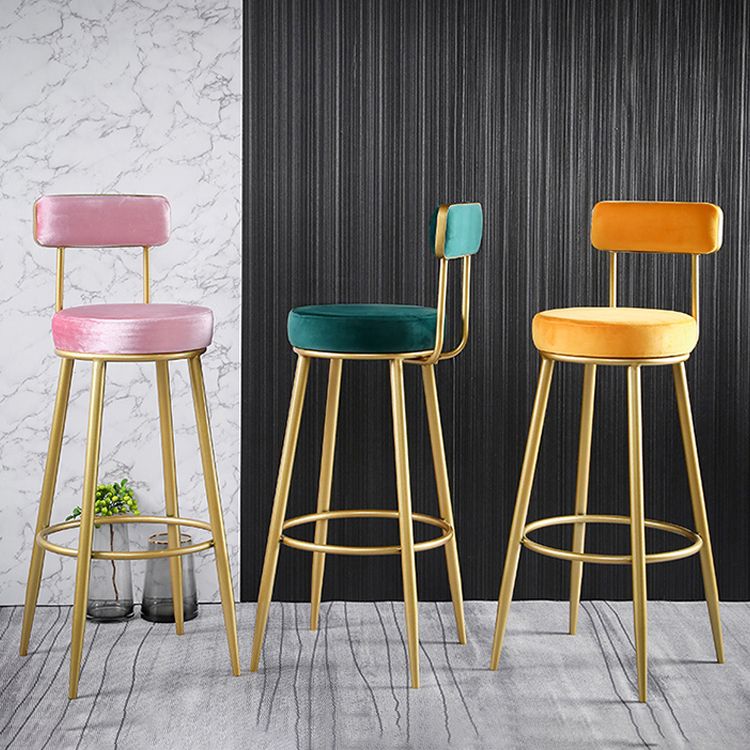Scandinavian Round Low Back Barstools Upholstered Bar Stools Clearhalo 'Bar Furniture' 'Bar Stools' 'bar_stools' 'furn' 'furn_bar_stools' 'Furniture' 'furniture_bar_stools' 'Kitchen & Dining Furniture' 1200x1200_1bfea7e7-fce6-4eea-bd38-3dae96bee27d