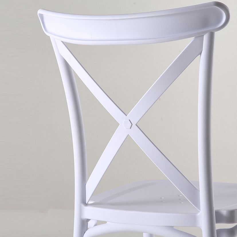 Modern Style Plastic Dining Chair of 17'' Wide Cross Back Side Chair for Kitchen Clearhalo ' kitchen&dining_furn' 'Dining Chairs' 'Dining Tables & Seating' 'dining_chair' 'furn' 'furn_dining_chair' 'Furniture' 'furniture_dining_chair' 'Kitchen & Dining Furniture' 'kitchen' 1200x1200_1bff520d-0c0e-4a15-9965-9404b50702f6