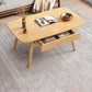 Solid Wood 4 Legs Coffee Table Rectangular Coffee Table with Storage Clearhalo 'Coffee & Accent Tables' 'Coffee Tables' 'coffee_tables' 'furn' 'furn_coffee_tables' 'Furniture' 'Living Room Furniture' 1200x1200_1bff80f4-f255-4c52-bf87-975dfb7a7d09