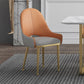 Scandinavian Open Back Dining Chairs Upholstered Arm Side Chair