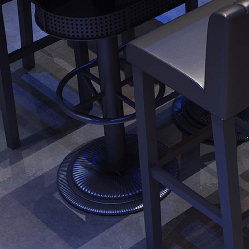 Mesa de bar de estilo industrial, sala de estar, escritorio de bar bistró con almacenamiento