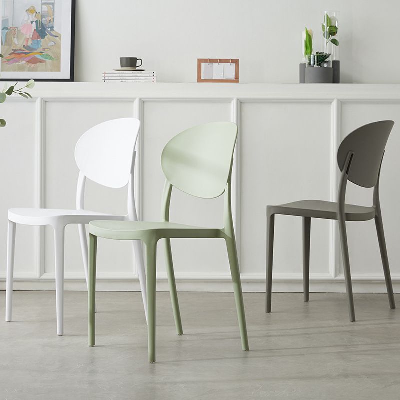 Scandinavian Plastic Restaurant Side Chair Open Back Matte Finish Dining Chair Clearhalo ' kitchen&dining_furn' 'Dining Chairs' 'Dining Tables & Seating' 'dining_chair' 'furn' 'furn_dining_chair' 'Furniture' 'furniture_dining_chair' 'Kitchen & Dining Furniture' 'kitchen' 1200x1200_1c013a5f-aeeb-45fa-9219-9c623261c2ad
