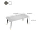 Table de salle à manger rectangulaire moderne, finition mate, table de dinette en pierre