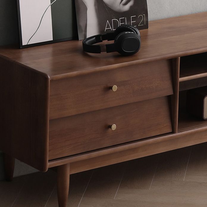 Servitore televisivo tradizionale con cassetti console multimediale TV in gomma