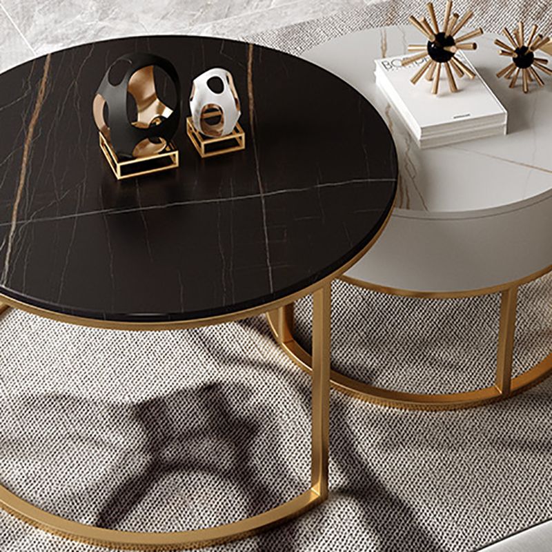 Glam Frame Bijzettafel Geen Distressing Faux Marmeren Bijzettafel voor Slaapkamer