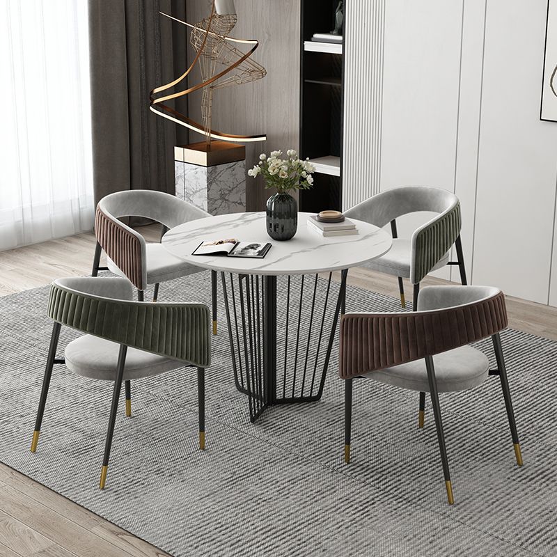 Moderne gesinterde stenen eettafel 1/2/5/7-delige ronde eettafelset