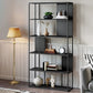 5-Shelf Modern Metal Bookshelf Etagere Open Shelf Bookcase in Burnish Clearhalo 'Bookcases' 'furn' 'furn_bookcases' 'Furniture' 'Office Furniture' 1200x1200_1c060657-f30a-4183-a336-05c1a5b7d0fb