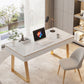 White Glam Executive Desk 2-lads SLED RECHTANGILLE Office Bureau