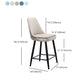 Contemporary Metal Leather Bar Stools Bristol Barstool with Iron Legs and Low Back Clearhalo 'Bar Furniture' 'Bar Stools' 'bar_stools' 'furn' 'furn_bar_stools' 'furniture_bar_stools' 'Kitchen & Dining Furniture' 'kitchen&dining_furn' 'kitchen' 'kitchen_furn' Furniture' 1200x1200_1c07cb13-e5d8-4af5-b397-a83422bc4cb3