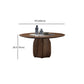 Ash Wood Round Dining Table Brown Convertible Pedestal Room Kitchen Table