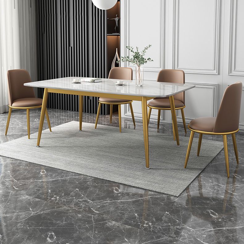 Scandinavian Kitchen Dining Room Set with Sintered Stone Top and Metal Base Dining Furniture Clearhalo 'Dining Room Sets' 'Dining Tables & Seating' 'dining_room_set' 'Furniture' 'furniture_dining_room_set' 'Kitchen & Dining Furniture' 'kitchen&dining_furn' 'kitchen' 1200x1200_1c087529-1954-458b-9525-6a2567ed4e9b