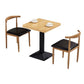 Industrial Wooden Table for Restaurant Dining Table with Pedestal Base in Black Clearhalo 'Dining Tables & Seating' 'Dining Tables' 'dining_table' 'furn' 'furn_dining_table' 'Furniture' 'furniture_dining_table' 'Kitchen & Dining Furniture' 'kitchen' 'kitchen_dining_table' 1200x1200_1c097c26-4ae3-4f38-a493-6dd033c23f82