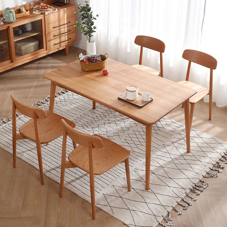 Rectangle Cherry Wood Dining Table Modern Wood Table in Nature with 4 Legs Clearhalo ' dining_table' 'Dining Tables & Seating' 'Dining Tables' 'furn' 'furn_dining_table' 'Furniture' 'furniture_dining_table' 'Kitchen & Dining Furniture' 'kitchen&dining_furn' 'kitchen' 'kitchen_dining_table' 1200x1200_1c1178d9-5adb-4baa-a0da-769fc5c7b213