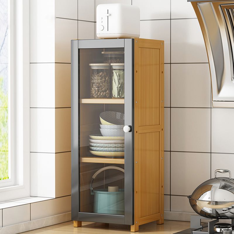 Estantería estándar moderna estante de bambú cerrado con puertas