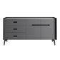 Faux Marble Buffet Table Modern Style Side Board with Cabinets and Drawers