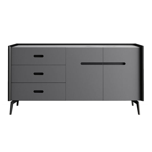 Tavolo a buffet in falda in marmo moderno scheda laterale in stile moderno con armadi e cassetti
