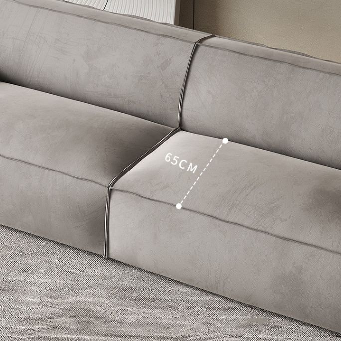 Sofá de brazo empotrado de cuero/tela genuino contemporáneo para sala de estar