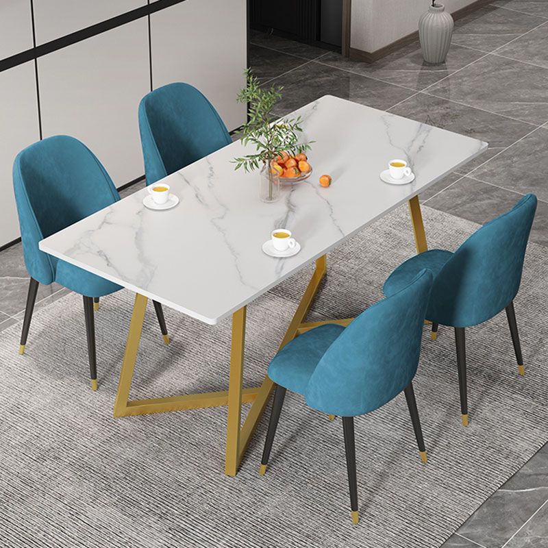 Glam Style 1/2/5 Pieces Dining Table Set Sintered Stone Table and Chair Set Clearhalo 'Dining Room Sets' 'Dining Tables & Seating' 'dining_room_set' 'furn' 'furn_dining_room_set' 'Furniture' 'furniture_dining_room_set' 'Kitchen & Dining Furniture' 'kitchen&dining_furn' 'kitchen' 1200x1200_1c143393-139c-4e33-bd7b-998b2d8caf37