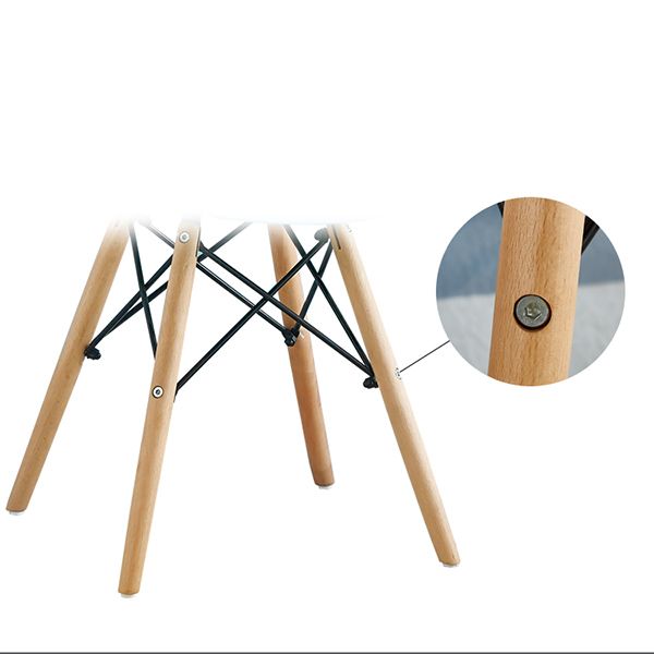 Armless Dining Chairs Eames Side Dining Chairs with Wood Legs (Set of 4) Clearhalo ' kitchen&dining_furn' 'Dining Chairs' 'Dining Tables & Seating' 'dining_chair' 'Furniture' 'furniture_dining_chair' 'Kitchen & Dining Furniture' 'kitchen' 1200x1200_1c169266-a536-4afb-8ec2-0a6b4d410c29