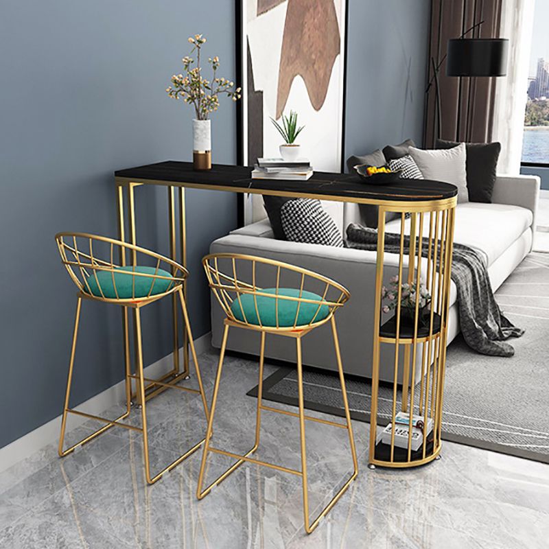 Modern Stone Bar Table Set 1/3 Pieces Fixed Bistro Set for Indoor Clearhalo 'Bar Furniture' 'furn' 'furn_home_bar_bar_sets' 'Furniture' 'Home Bars & Bar Sets' 'home_bar_bar_sets' 'Kitchen & Dining Furniture' 1200x1200_1c197318-cceb-4ec4-9bed-53cf1fe4d9f9