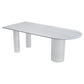 Oval White Base Dining Table Modern Stone Tripod Iron base Table Clearhalo 'Dining Tables & Seating' 'Dining Tables' 'dining_table' 'furn' 'furn_dining_table' 'Furniture' 'furniture_dining_table' 'Kitchen & Dining Furniture' 'kitchen' 'kitchen_dining_table' 1200x1200_1c1a95ce-4fd2-4c01-bbb0-25e662a817f7