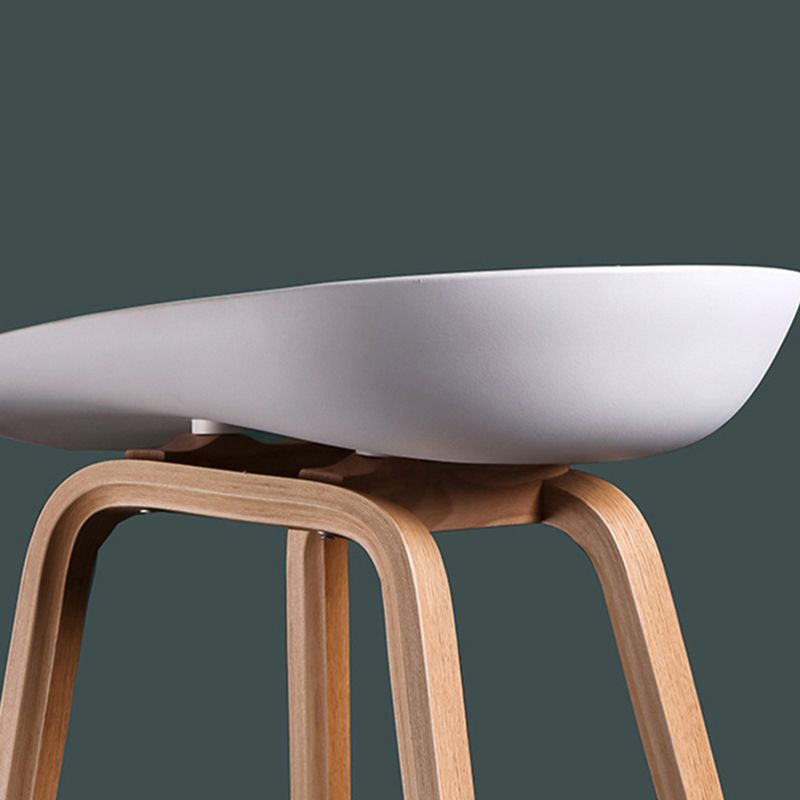 Glam Solid Wood Counter Height Stool Plastic Bar Stool Bar Stool