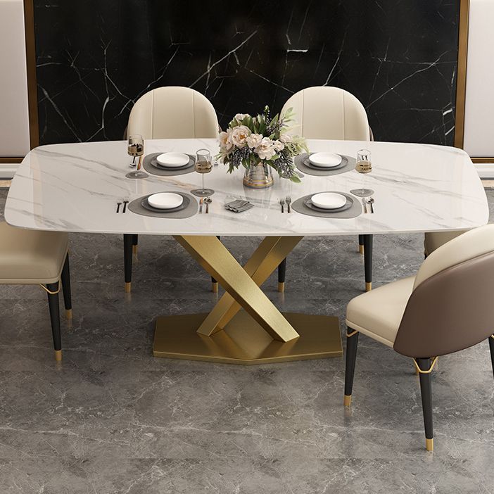 Luxury Sintered Stone Top Dining Set Rectangle 1/4/5/6/7 Pieces Dining Table with Chairs Clearhalo 'Dining Room Sets' 'Dining Tables & Seating' 'dining_room_set' 'furn' 'furn_dining_room_set' 'Furniture' 'furniture_dining_room_set' 'Kitchen & Dining Furniture' 1200x1200_1c1bb948-4dff-43dd-8ebe-0d457a65c8af
