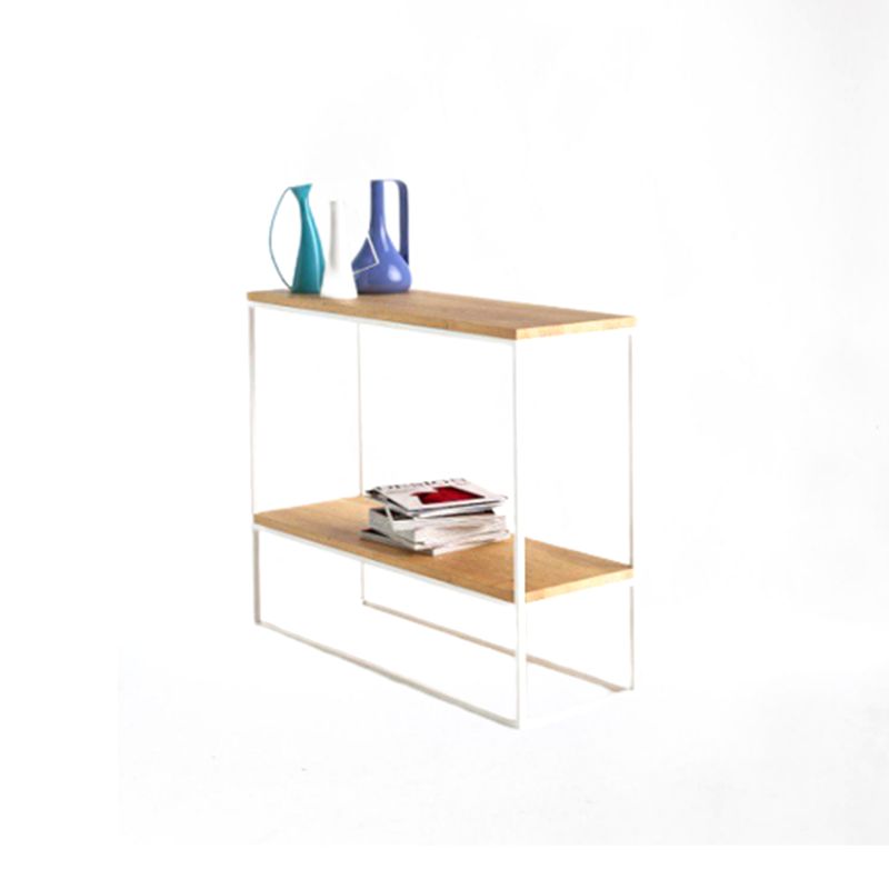 Tavolo della console rettangolo di legno di mezza secolo moderno tavolo di accento di cornice per la cornice