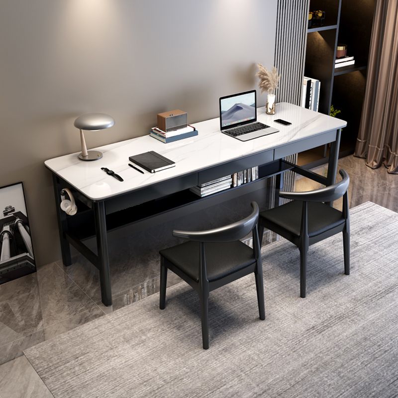 Rectangular Shaped Stone Office Desk 4 Legs Writing Desk for Home Clearhalo 'furn' 'furn_office_desk' 'Furniture' 'Office Desks' 'Office Furniture' 'office_desk' 1200x1200_1c1d0239-cc61-4bdc-8ca1-e9b8a035a590