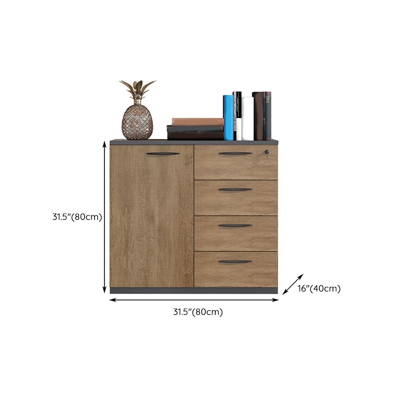 Mobile moderno medievale mobile in legno a chiave mobile di bloccaggio in marrone