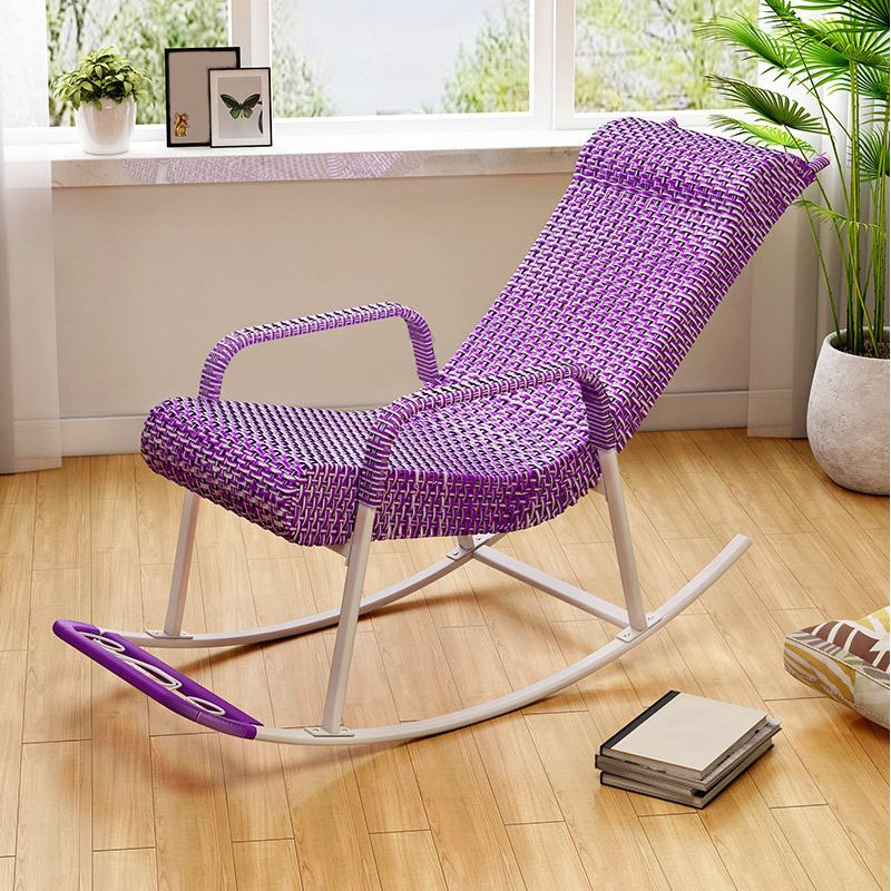 Modern Indoor Rattan Rocking Chair Single Relaxing Rocking Chair ...