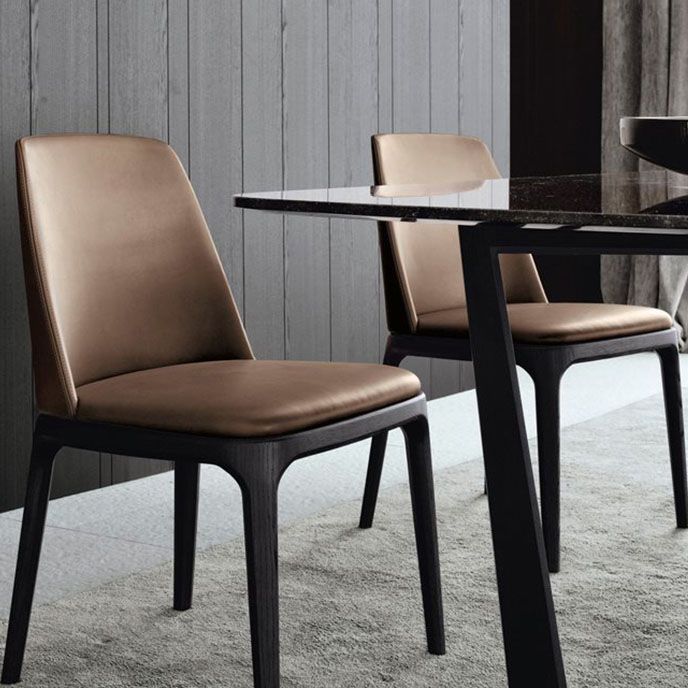 Industrial Ash Parsons Dining Chair Matte Finish Faux Leather Side Chair (Set of 2) Clearhalo ' kitchen&dining_furn' 'Dining Chairs' 'Dining Tables & Seating' 'dining_chair' 'furn' 'furn_dining_chair' 'Furniture' 'furniture_dining_chair' 'Kitchen & Dining Furniture' 'kitchen' 1200x1200_1c1e9f6f-9238-47b5-8f0a-77cbad24012e