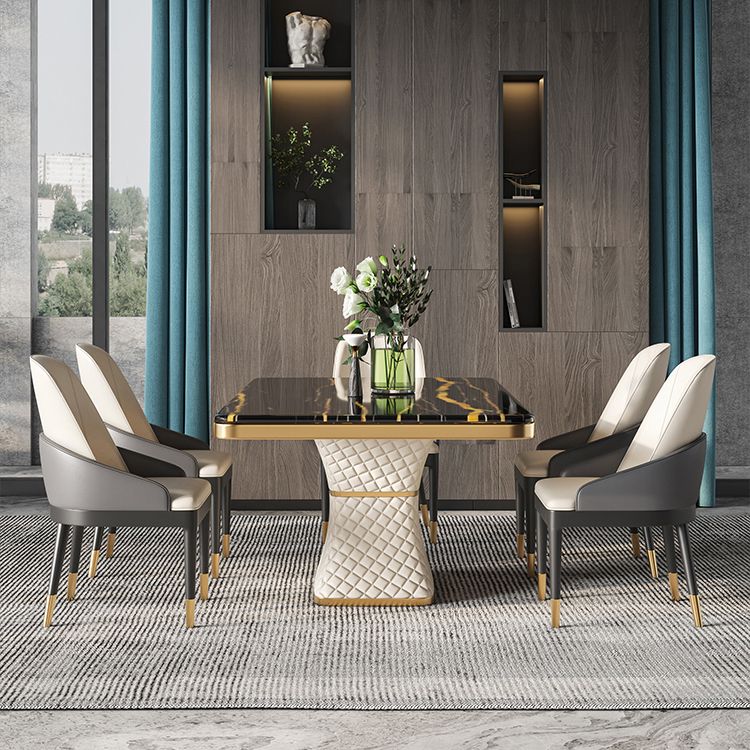 Rectangle 1/2/5/7 Pieces Dining Set Marble Dining Furniture Set /Separate Items Clearhalo 'Dining Room Sets' 'Dining Tables & Seating' 'dining_room_set' 'furn' 'furn_dining_room_set' 'Furniture' 'furniture_dining_room_set' 'Kitchen & Dining Furniture' 'kitchen&dining_furn' 'kitchen' 1200x1200_1c1ee9c3-4aea-4635-a5f7-e6e230969316