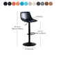 Contemporary Adjustable Height Home Stool Matte Finish Leather Barstool Clearhalo 'Bar Furniture' 'Bar Stools' 'bar_stools' 'furn' 'furn_bar_stools' 'Furniture' 'furniture_bar_stools' 'Kitchen & Dining Furniture' 1200x1200_1c20383d-f087-4934-adf9-e22e909f5ce8