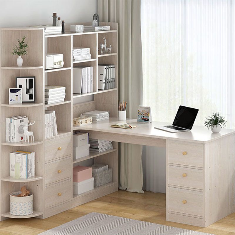 Bureau en bois contemporain Credenza bureau rectangulaire avec étagère avec étagère