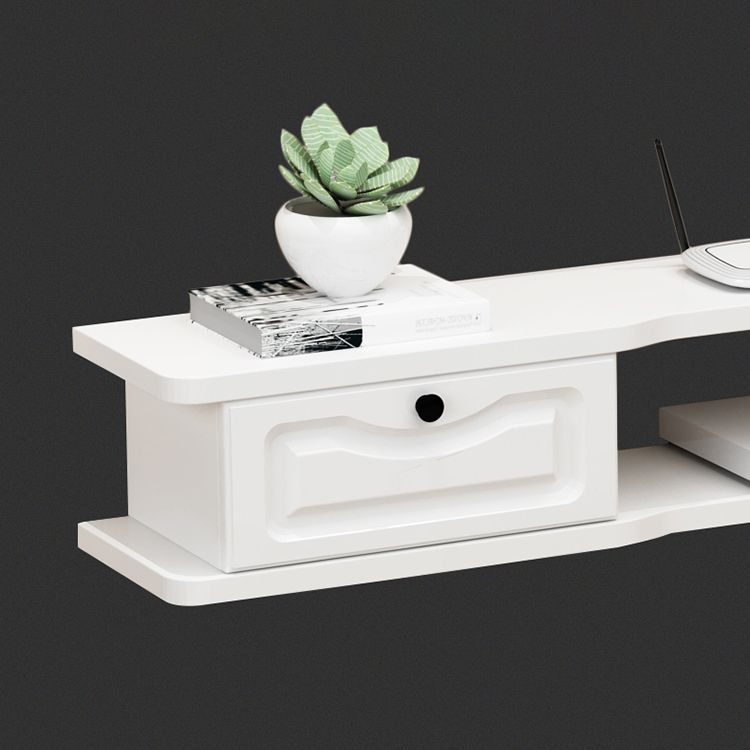 エンジニアリングされたウッドテレビスタンドモダンスタイルの壁に取り付けられたテレビキャビネット2つのドア付き