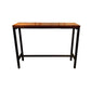 Industrial Brown Wood Pub Table with Rectangle Table Top Trestle Table - 41.3" H Clearhalo 'Bar Furniture' 'Bar Tables' 'bar_tables' 'furn' 'furn_bar_tables' 'Furniture' 'furniture_bar_tables' 'Kitchen & Dining Furniture' 1200x1200_1c22dc12-d888-46d6-b83d-65f250a964b8