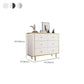 Glam Bedroom Chest Stone 16"Wide Storage Chest with Metal Legs Clearhalo 'Bedroom Furniture' 'Dressers & Chests' 'dressers_chests' 'furn' 'furn_dressers_chests' 'Furniture' 1200x1200_1c23336e-ca9f-4c0d-b5e6-bfea27f67dff