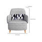 Contemporary Sewn Pillow Back Square Arm Sofa For Living Room