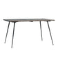 Black Oak Wood Dining Table Set 1/2/5 Pcs Industrial Metal Dinette Set for Home