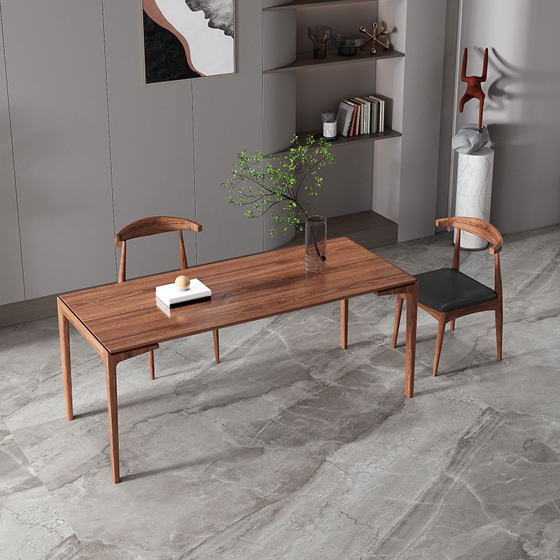 Rectangle Simplicity Dining Table Wood Color Fixed Table with Pinewood Solid Wood Clearhalo ' dining_table' 'Dining Tables & Seating' 'Dining Tables' 'furn' 'furn_dining_table' 'Furniture' 'furniture_dining_table' 'Kitchen & Dining Furniture' 'kitchen&dining_furn' 'kitchen' 'kitchen_dining_table' 1200x1200_1c27304d-8318-4673-a014-669246ba604d