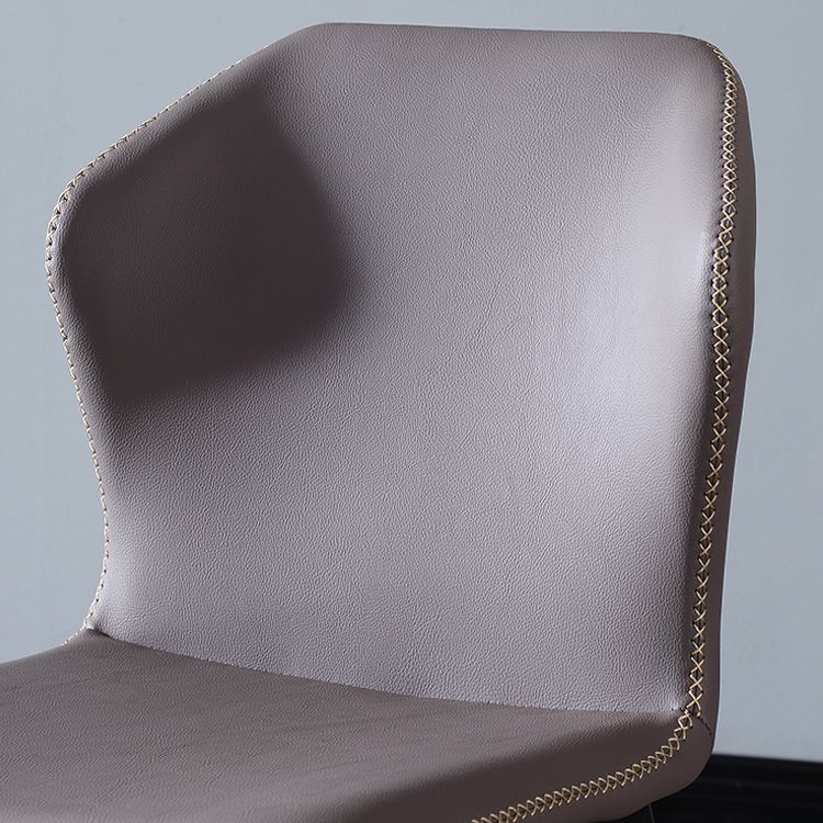Contemporary Design Wingback Armless Side Chairs Leather Dining Side Chair Clearhalo ' kitchen&dining_furn' 'Dining Chairs' 'Dining Tables & Seating' 'dining_chair' 'furn' 'furn_dining_chair' 'Furniture' 'furniture_dining_chair' 'Kitchen & Dining Furniture' 'kitchen' 1200x1200_1c28255a-a889-4256-a73c-2e14445c015a