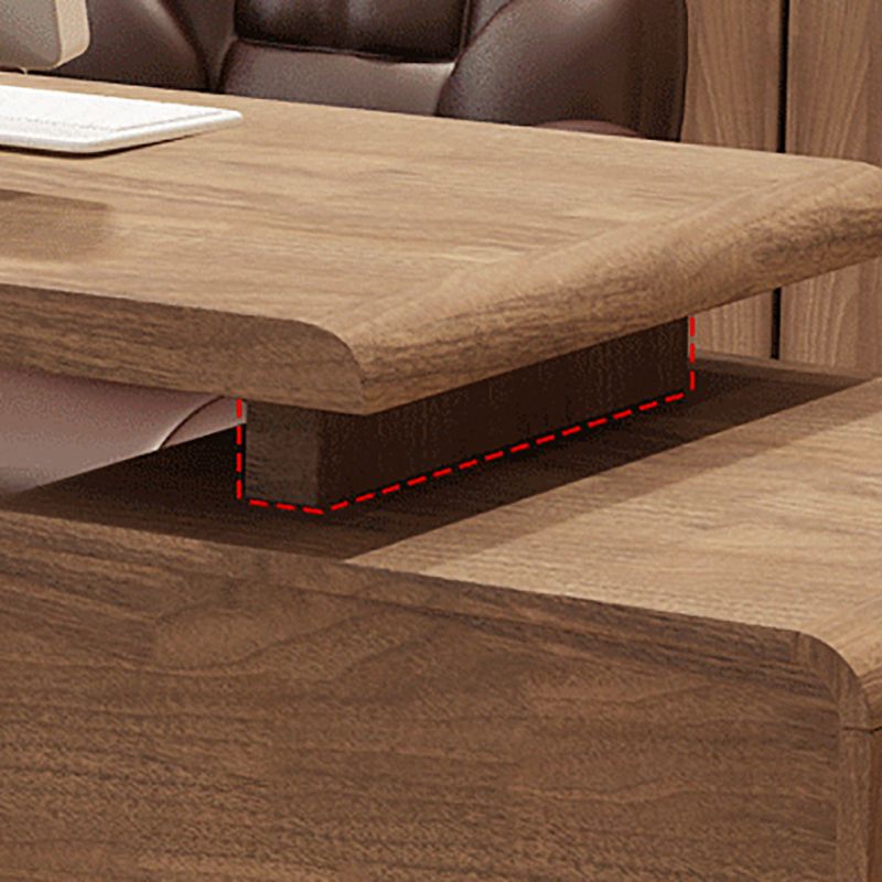 Scrivania per ufficio a forma di L contemporanea scrivania in legno massiccio per casa